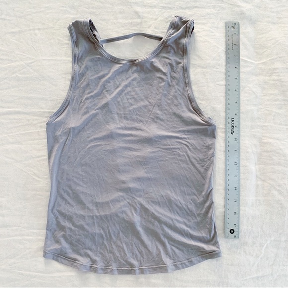 Lululemon open back deep stretch gray tank - Picture 2 of 4